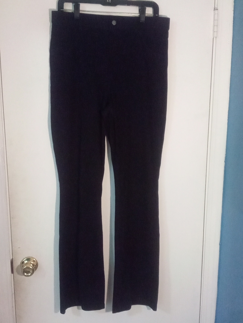 Hue Black Straight-Leg Dress Pants Large NWT $58 32" Inseam